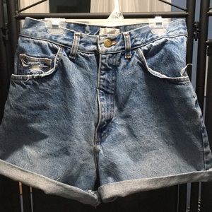 Vintage high rise jean shorts